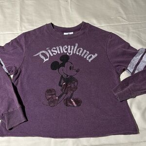 Disney Mickey Mouse Purple Thin Sweatshirt with Shiny Pants and Shoes in X-Small